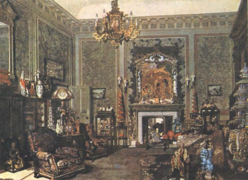 unknow artist drottning marys kinesiska rum i bucking ham palace oil painting image